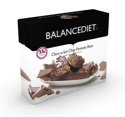 BalanceDiet™ | Protein Bar | 15g of Protein | Low Carb | 7 Bar Box (Choc-A-Lot Chip)